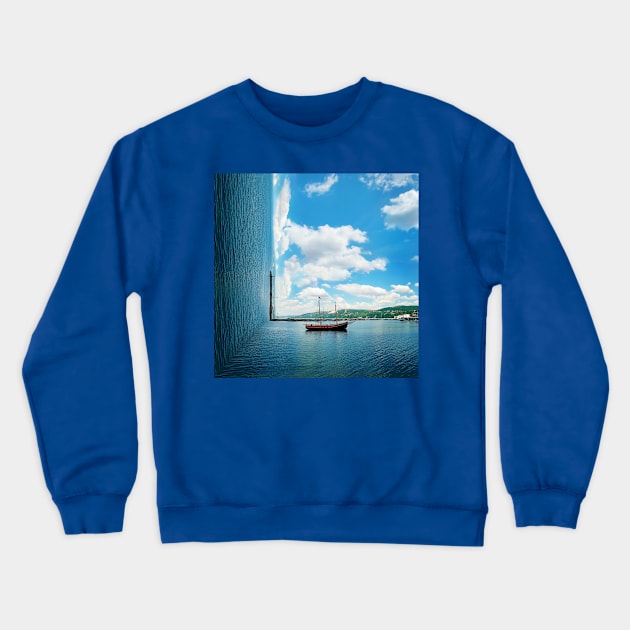 boat Crewneck Sweatshirt by psychoshadow